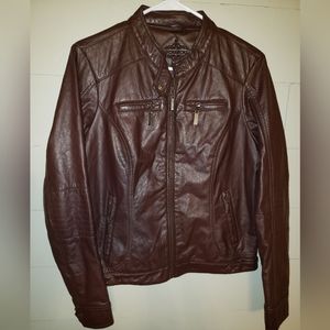 Burgundy leather jacket